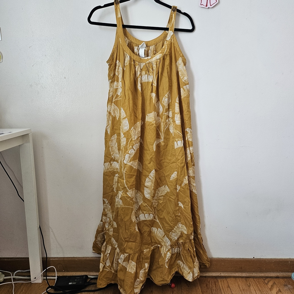H&M Yellow Floral Maxi Dress